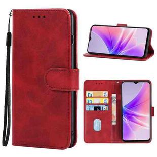 For OPPO A77 5G Leather Phone Case(Red)