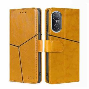 For Huawei Nova 9 SE 4G Geometric Stitching Horizontal Flip Leather Phone Case(Yellow)