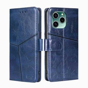 For Honor 60 SE Geometric Stitching Horizontal Flip Leather Phone Case(Blue)