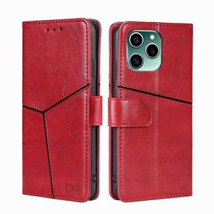 For Honor 60 SE Geometric Stitching Horizontal Flip Leather Phone Case(Red)