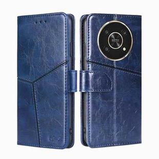 For Honor X30 Geometric Stitching Horizontal Flip Leather Phone Case(Blue)