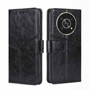 For Honor X30 Geometric Stitching Horizontal Flip Leather Phone Case(Black)