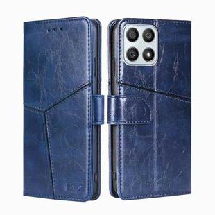 For Honor X30i Geometric Stitching Horizontal Flip Leather Phone Case(Blue)
