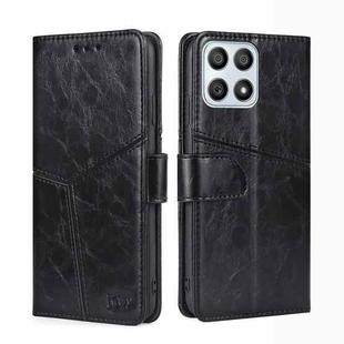 For Honor X30i Geometric Stitching Horizontal Flip Leather Phone Case(Black)