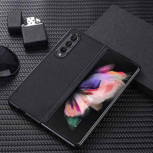 For Samsung Galaxy Z Fold4 5G Nylon Cloth Texture Shockproof PC+TPU Phone Case(Black)