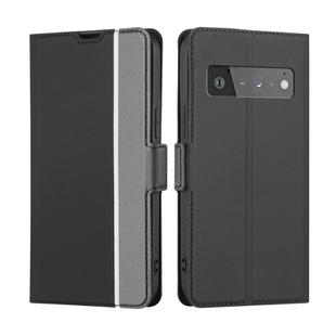 For Google Pixel 6 Pro Twill Texture Side Button Leather Phone Case(Black)