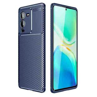 For vivo S15 Pro Carbon Fiber Texture Shockproof TPU Phone Case(Blue)