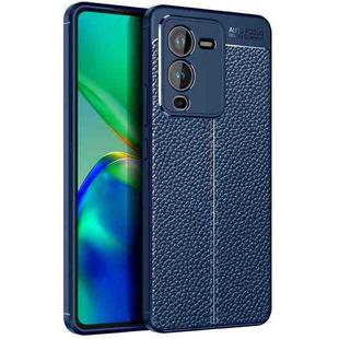 For vivo S15 Litchi Texture TPU Shockproof Phone Case(Blue)