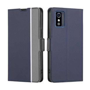 For ZTE Blade L9 Twill Texture Side Button Leather Phone Case(Blue)