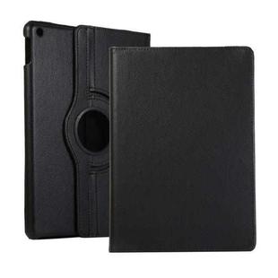 For Lenovo M10 Plus 3rd Litchi Texture 360 Degrees Rotation Leather Tablet Case with Holder(Black)