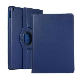 For Lenovo M10 Plus 3rd Litchi Texture 360 Degrees Rotation Leather Tablet Case with Holder(Dark Blue)