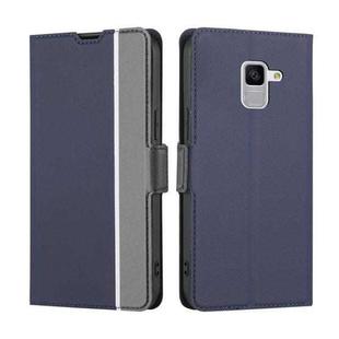 For Samsung Galaxy Feel 2 JP Twill Texture Side Button Leather Phone Case(Blue)