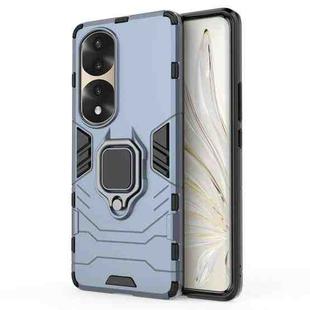 For Honor 70 Pro 5G Shockproof PC + TPU Phone Case with Magnetic Ring Holder(Navy Blue)