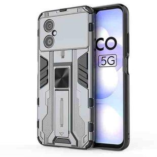 For Xiaomi Poco M4 5G Supersonic PC + TPU Shock-proof Phone Case(Grey)