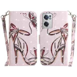 For OnePlus Nord CE 2 5G 3D Colored Horizontal Flip Leather Phone Case(Butterfly High-heeled)