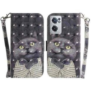 For OnePlus Nord CE 2 5G 3D Colored Horizontal Flip Leather Phone Case(Hug Cat)