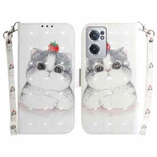 For OnePlus Nord CE 2 5G 3D Colored Horizontal Flip Leather Phone Case(Cute Cat)