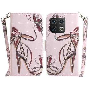 For OnePlus 10 Pro 5G 3D Colored Horizontal Flip Leather Phone Case(Butterfly High-heeled)