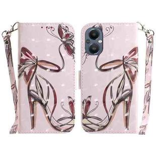 For OnePlus Nord N20 5G 3D Colored Horizontal Flip Leather Phone Case(Butterfly High-heeled)