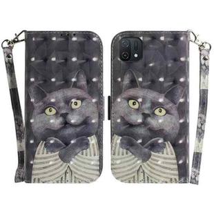 For OPPO A16K 3D Colored Horizontal Flip Leather Phone Case(Hug Cat)