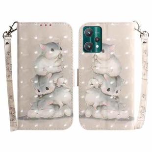 For OPPO Realme 9 Pro 3D Colored Horizontal Flip Leather Phone Case(Squirrels)