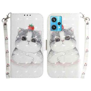 For OPPO Realme 9 Pro+ 3D Colored Horizontal Flip Leather Phone Case(Cute Cat)