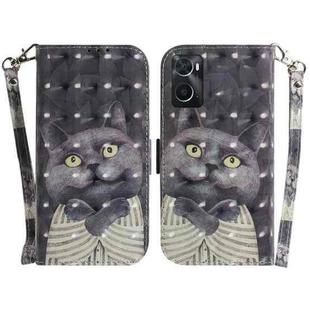 For OPPO Realme 9i / A76 4G / A36 3D Colored Horizontal Flip Leather Phone Case(Hug Cat)