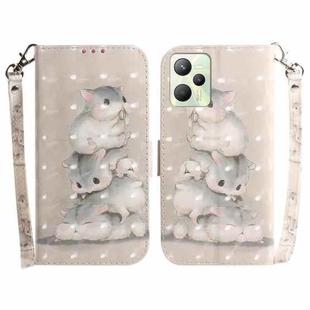 For OPPO Realme C35 3D Colored Horizontal Flip Leather Phone Case(Squirrels)