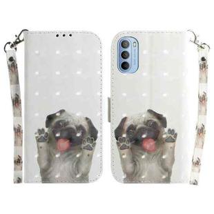 For Motorola Moto G31 / G41 3D Colored Horizontal Flip Leather Phone Case(Pug)