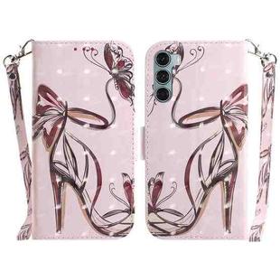 For Motorola Moto G200 5G / Edge S30 3D Colored Horizontal Flip Leather Phone Case(Butterfly High-heeled)