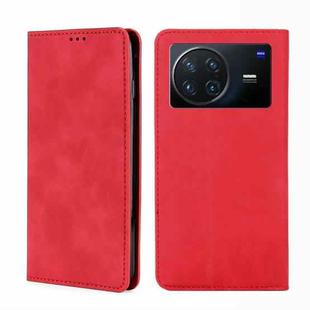 For vivo X Note 5G Skin Feel Magnetic Horizontal Flip Leather Phone Case(Red)