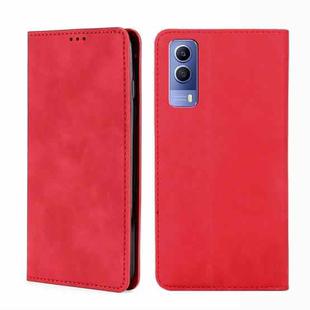 For vivo Y53s 5G / iQOO Z5x / T1x Skin Feel Magnetic Horizontal Flip Leather Phone Case(Red)