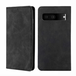 For Google Pixel 7 5G Skin Feel Magnetic Horizontal Flip Leather Phone Case(Black)