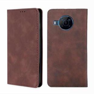 For Nokia X100 Skin Feel Magnetic Horizontal Flip Leather Phone Case(Dark Brown)