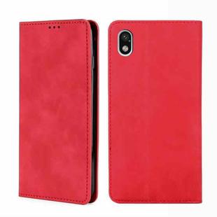 For Sony Xperia Ace III Skin Feel Magnetic Horizontal Flip Leather Phone Case(Red)