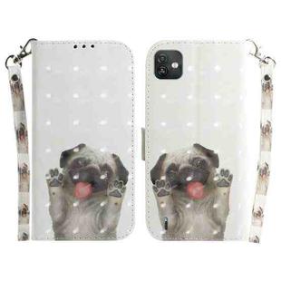 For Wiko Y82 3D Colored Horizontal Flip Leather Phone Case(Pug)
