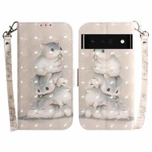 For Google Pixel 6 Pro 3D Colored Horizontal Flip Leather Phone Case(Squirrels)