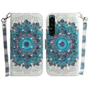 For Sony Xperia 1 IV 3D Colored Horizontal Flip Leather Phone Case(Peacock Wreath)