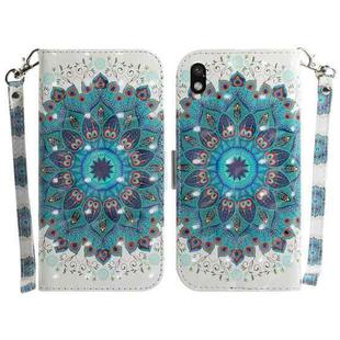 For Sony Xperia Ace III 3D Colored Horizontal Flip Leather Phone Case(Peacock Wreath)