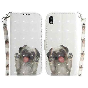 For Sony Xperia Ace III 3D Colored Horizontal Flip Leather Phone Case(Pug)