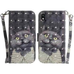 For Sony Xperia Ace III 3D Colored Horizontal Flip Leather Phone Case(Hug Cat)