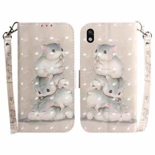 For Sony Xperia Ace III 3D Colored Horizontal Flip Leather Phone Case(Squirrels)