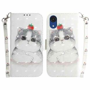 For Samsung Galaxy A03 Core 3D Colored Horizontal Flip Leather Phone Case(Cute Cat)