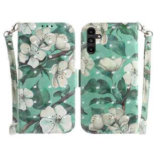 For Samsung Galaxy A13 5G 3D Colored Horizontal Flip Leather Phone Case(Watercolor Flower)