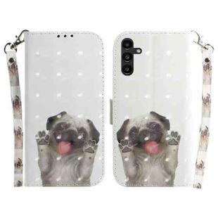 For Samsung Galaxy A13 5G 3D Colored Horizontal Flip Leather Phone Case(Pug)