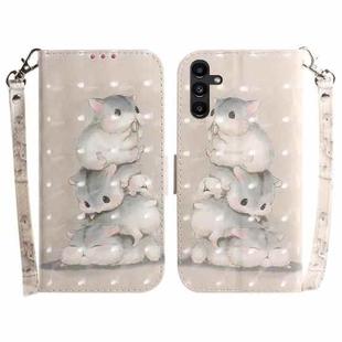 For Samsung Galaxy A13 5G 3D Colored Horizontal Flip Leather Phone Case(Squirrels)