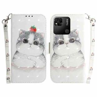 For Xiaomi Redmi 10A 3D Colored Horizontal Flip Leather Phone Case(Cute Cat)