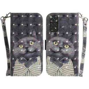 For Xiaomi Redmi Note 11 Foreign 3D Colored Horizontal Flip Leather Phone Case(Hug Cat)