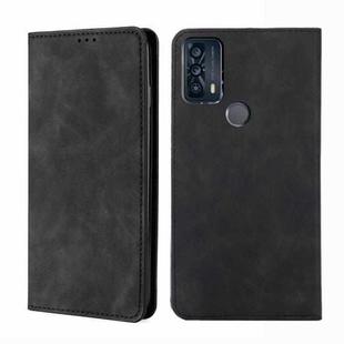 For TCL 20B-6159K Skin Feel Magnetic Horizontal Flip Leather Phone Case(Black)