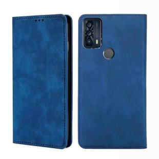 For TCL 20B-6159K Skin Feel Magnetic Horizontal Flip Leather Phone Case(Blue)